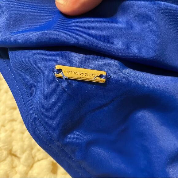 Victoria's Secret Royal Blue Swimwear bikini strapless 36D L padded resort - Picture 3 of 9